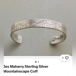 Jes Maharry sterling “love life” cuff